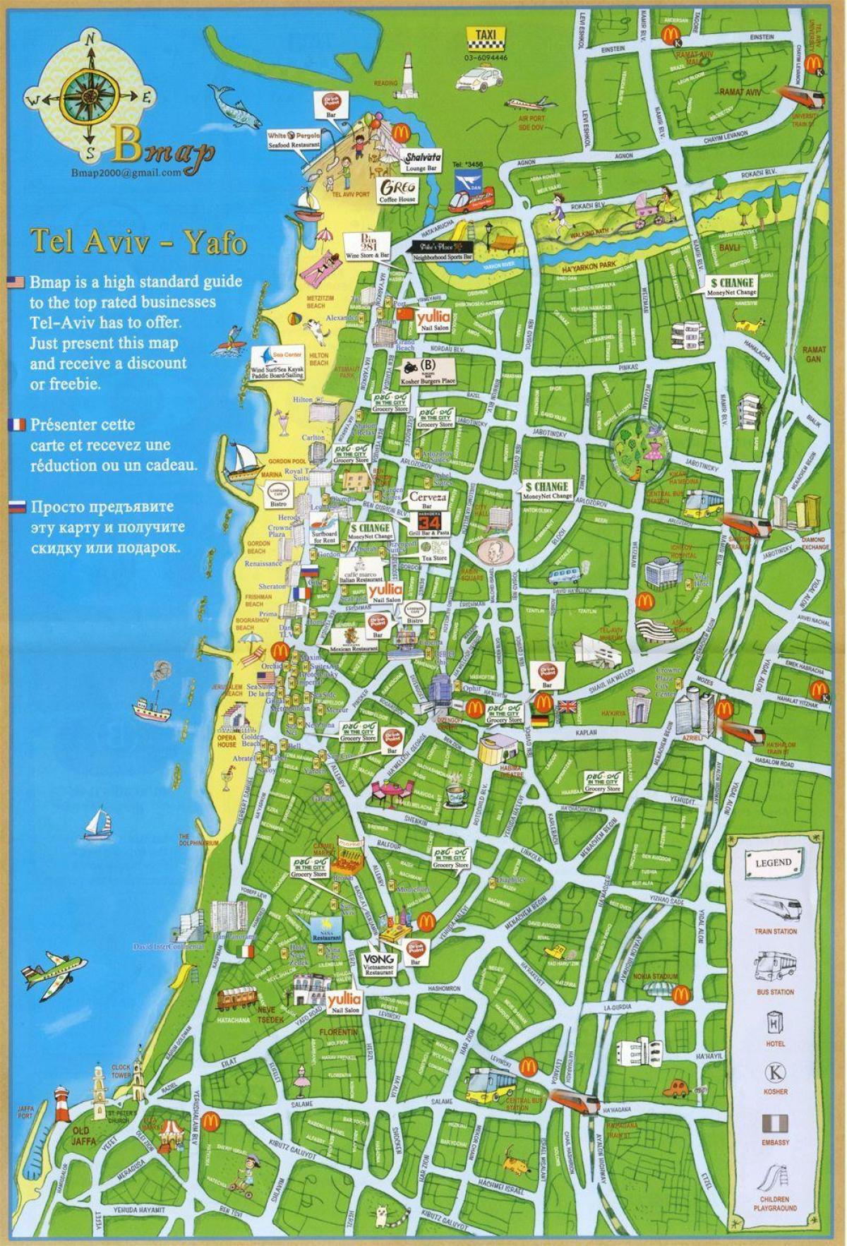 Tel Aviv atrakce mapa