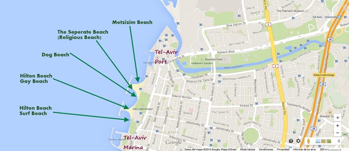 mapa namal Tel Aviv