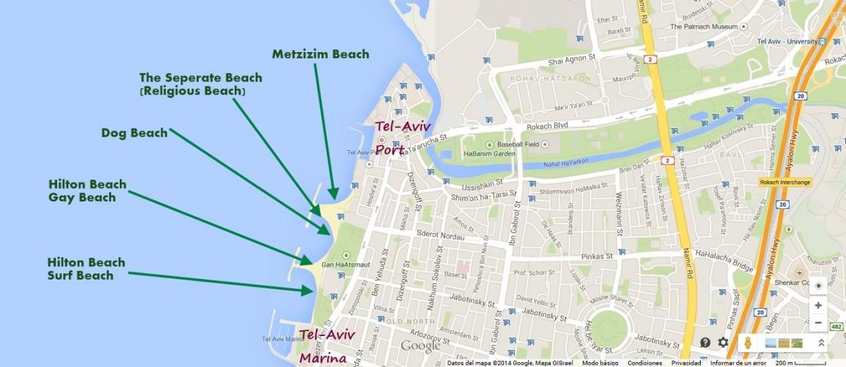 mapa namal Tel Aviv