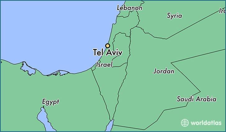 mapa Tel Aviv světě