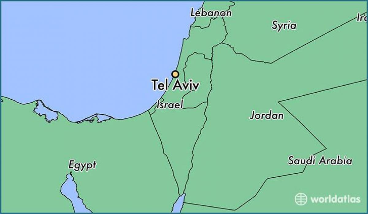 mapa Tel Aviv světě