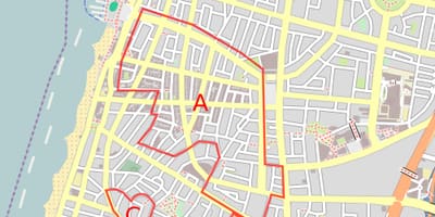 Mapa bílé město Tel Aviv