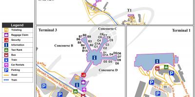 Ben gurion airport terminal 3 mapa