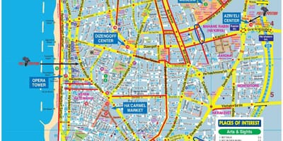 Mapa Tel Aviv kole