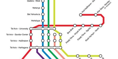 Tel Aviv železniční stanice mapa