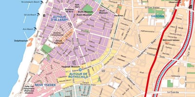 Mapa Tel Aviv parkoviště