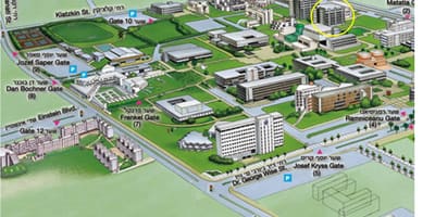 Tel Aviv university campus mapa